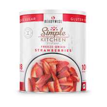 Load image into Gallery viewer, Simple Kitchen FD Sliced Strawberries 3 CT Case - 18 Serving Cans
