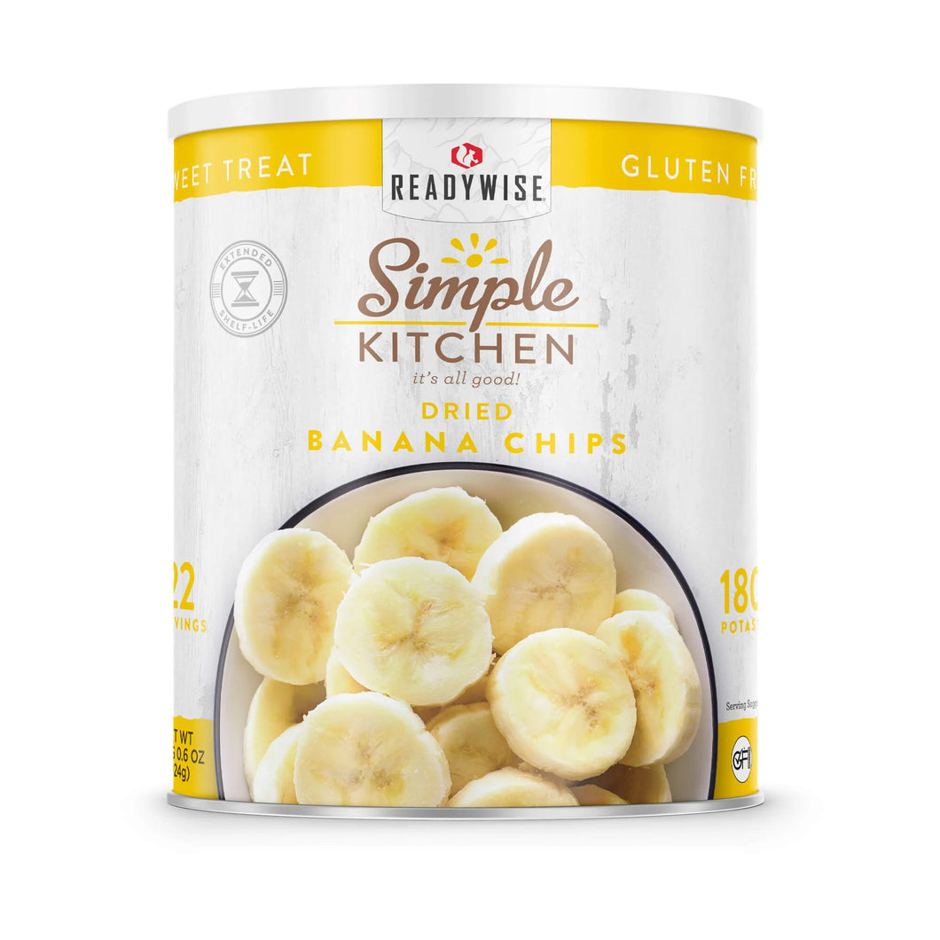Simple Kitchen Banana Chips 3 CT Case -  22 Serving Cans
