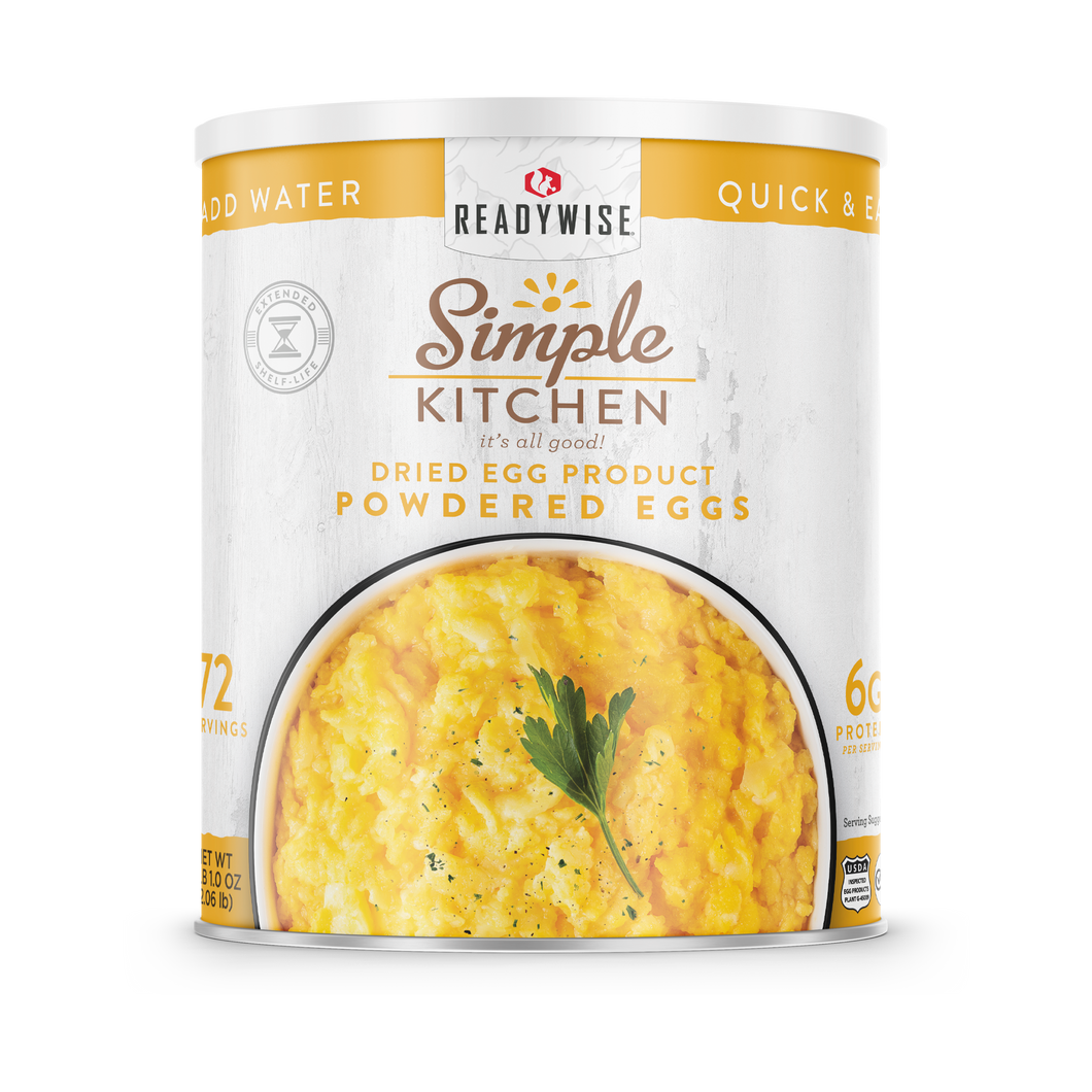 Simple Kitchen Powdered Eggs 3 CT Case - 72 Serving Cans