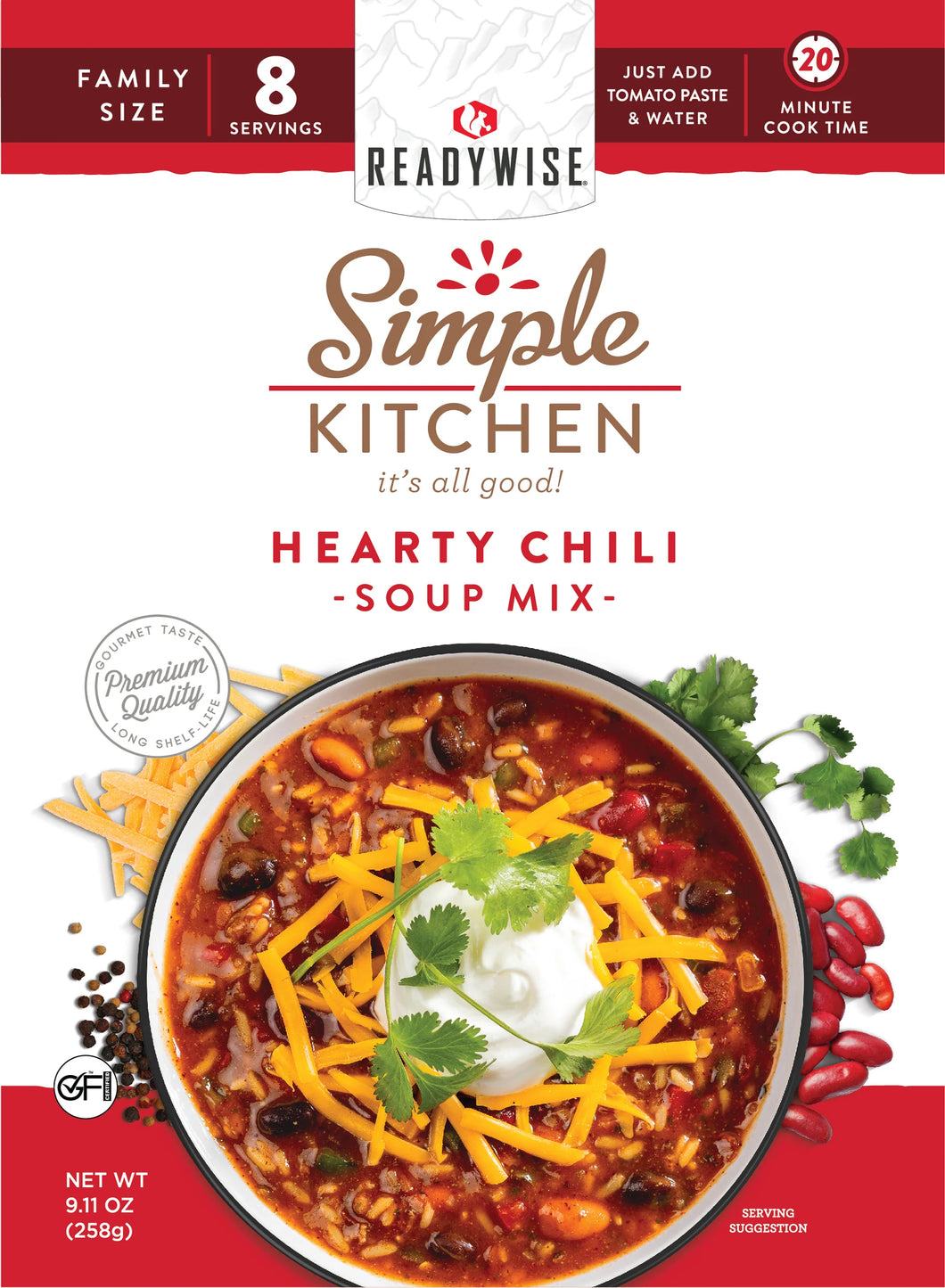 Hearty Chili - Soup Mix - 6 Ct Case - 8 Servings