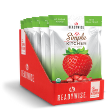 Load image into Gallery viewer, Simple Kitchen Organic Freeze-Dried Strawberries - 6 Pack

